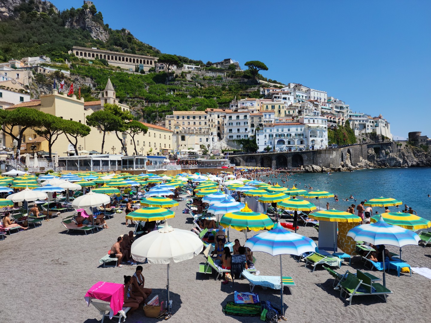 Public beach in Amalfi