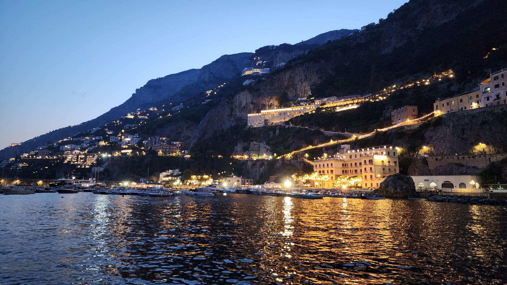 Evening on the water in Amalfi