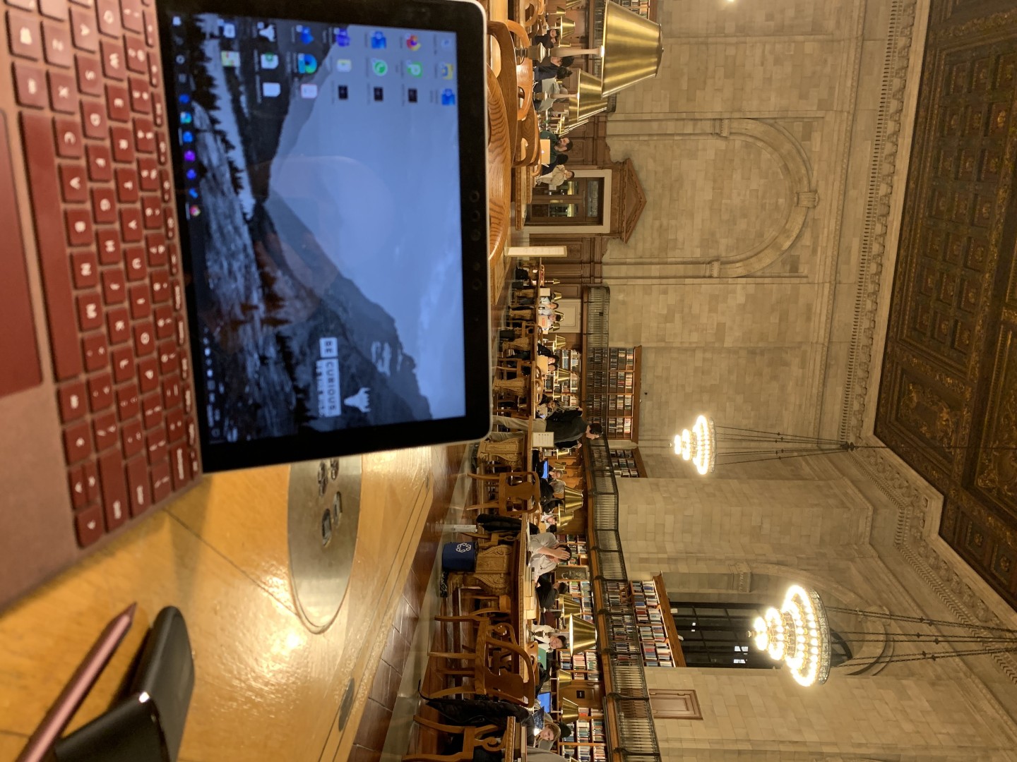 Sitting in NY Public Library working on my Surface