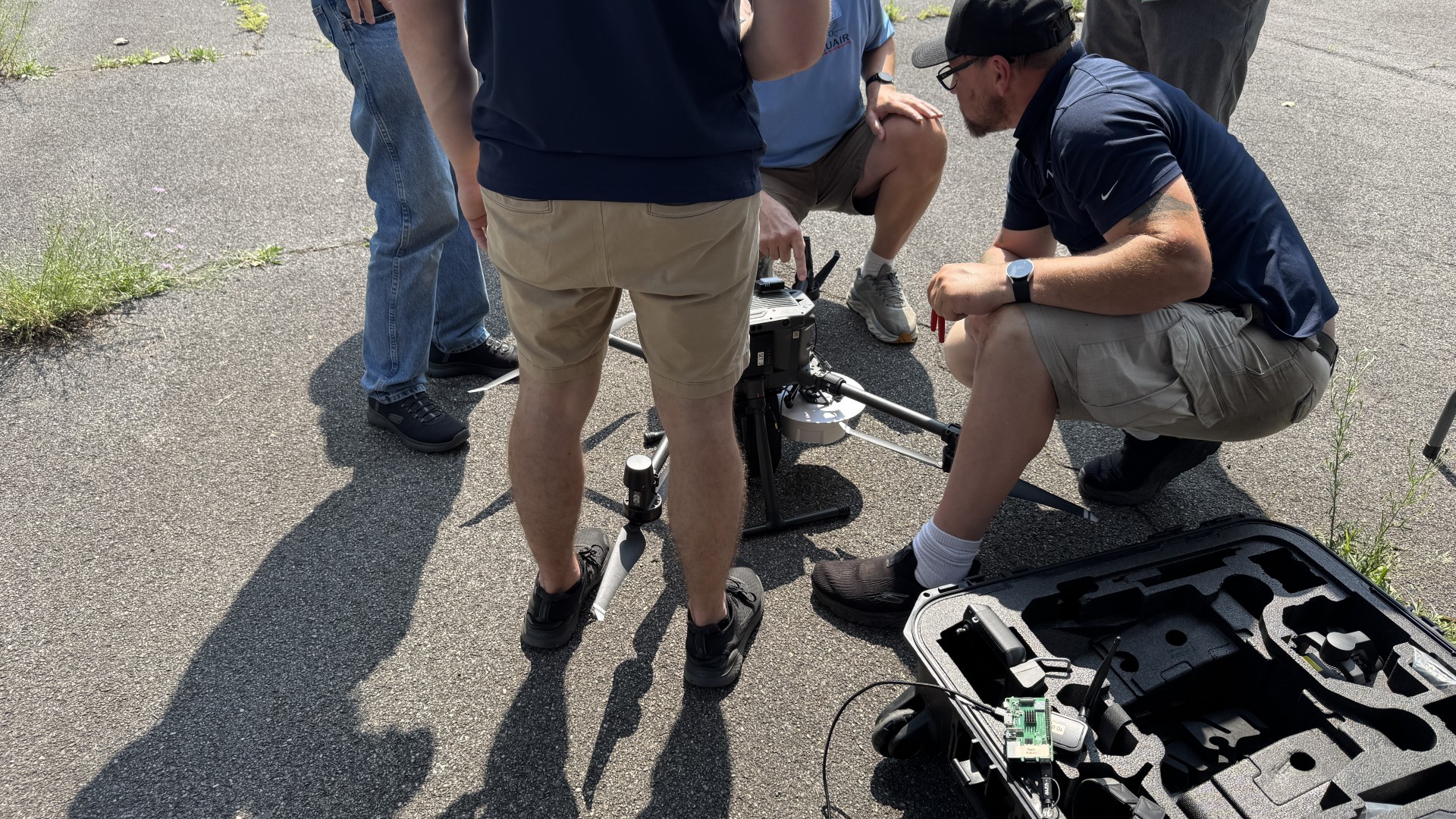 Outdoors at a test-site with my Surface